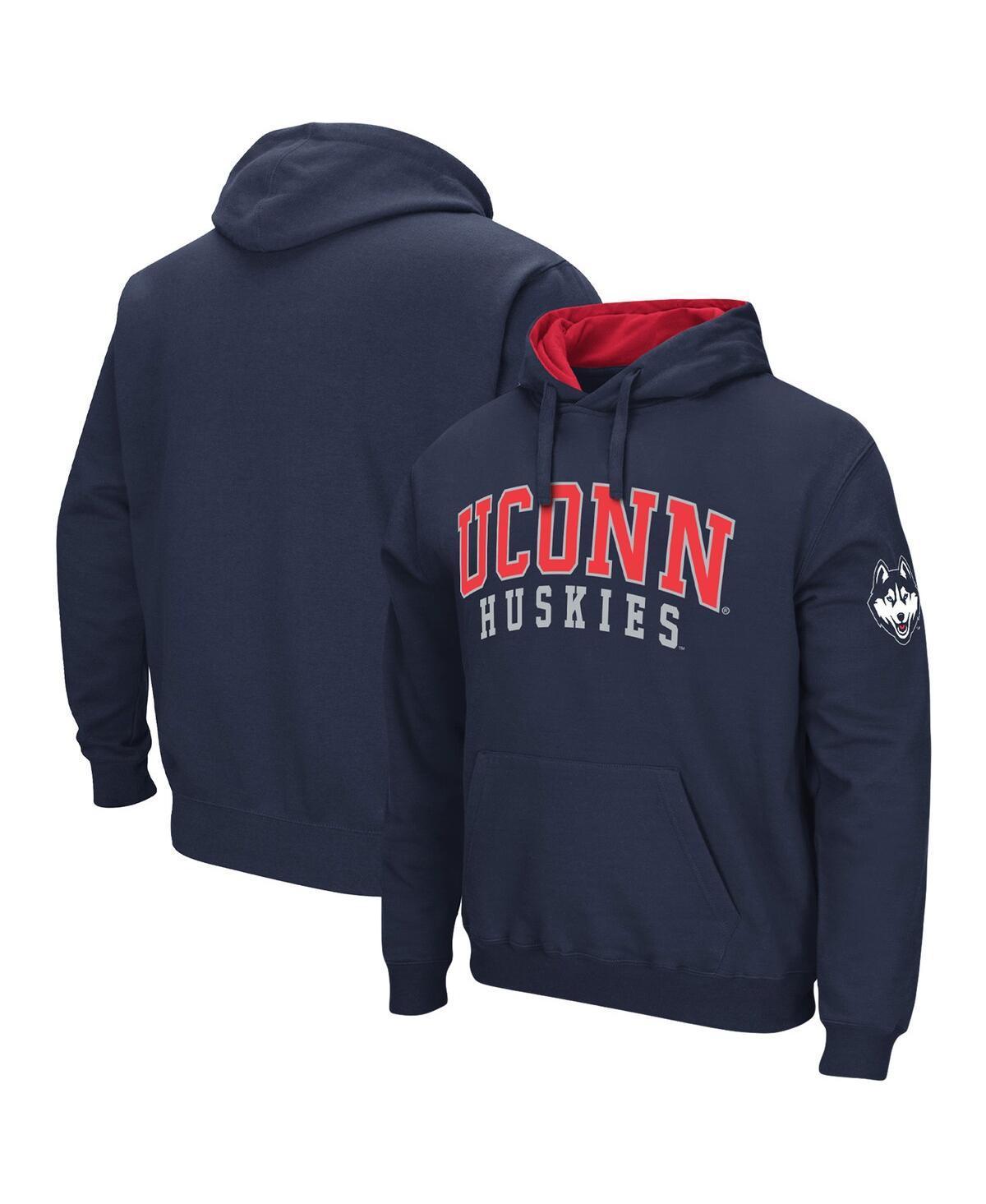 Mens Colosseum Navy UConn Huskies Double Arch Pullover Hoodie Product Image