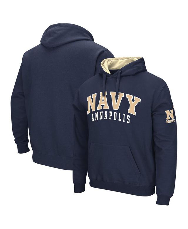 Mens Colosseum Navy Navy Midshipmen Double Arch Pullover Hoodie Product Image