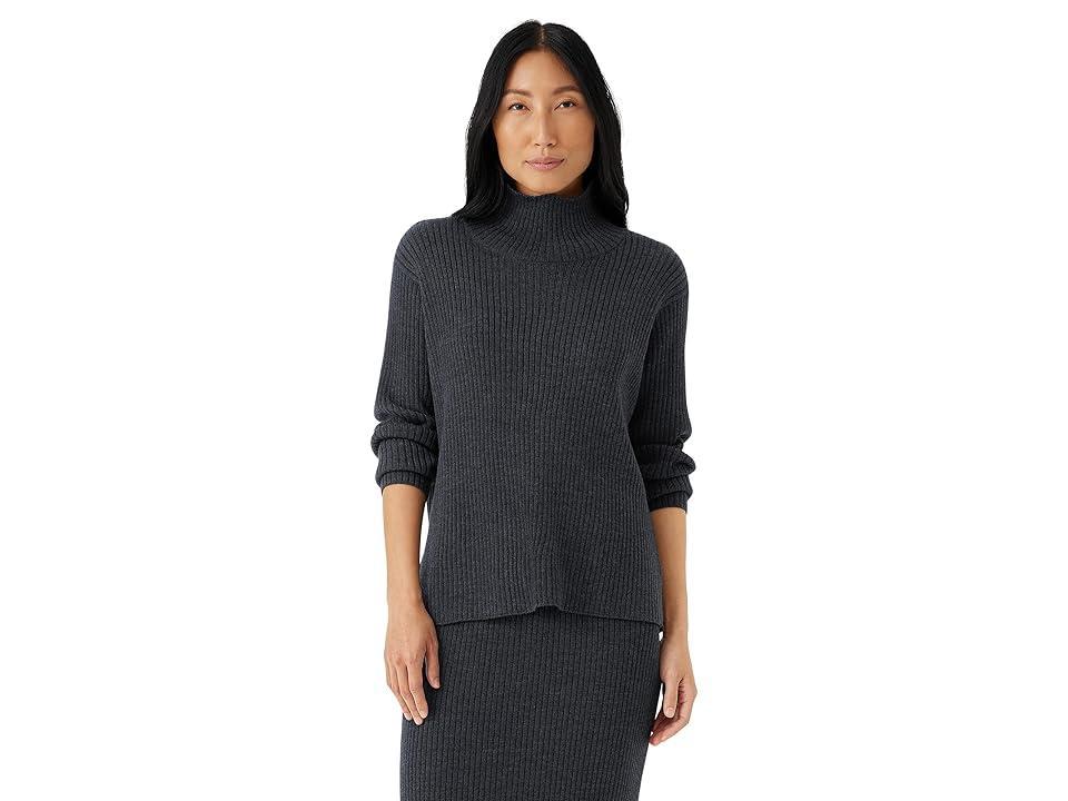 Eileen Fisher Turtleneck (Charcoal) Women's Sweater product image