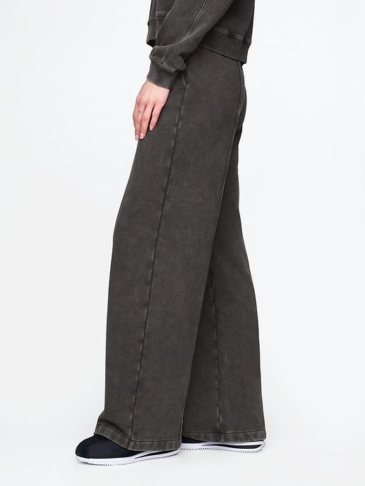 French Terry Seamed Wide-Leg Sweatpants Product Image