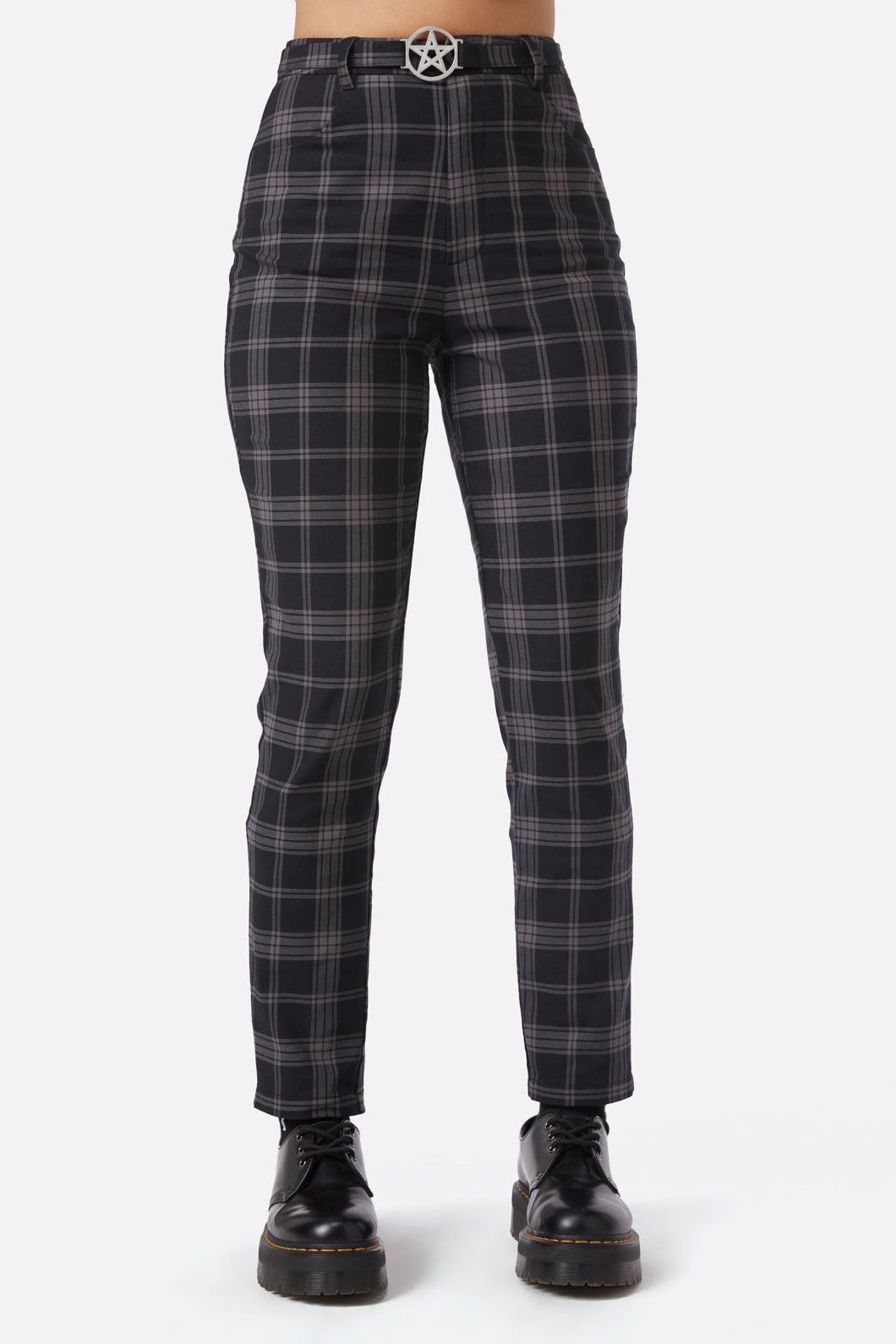 Victoria Tartan Fitted Pants Product Image