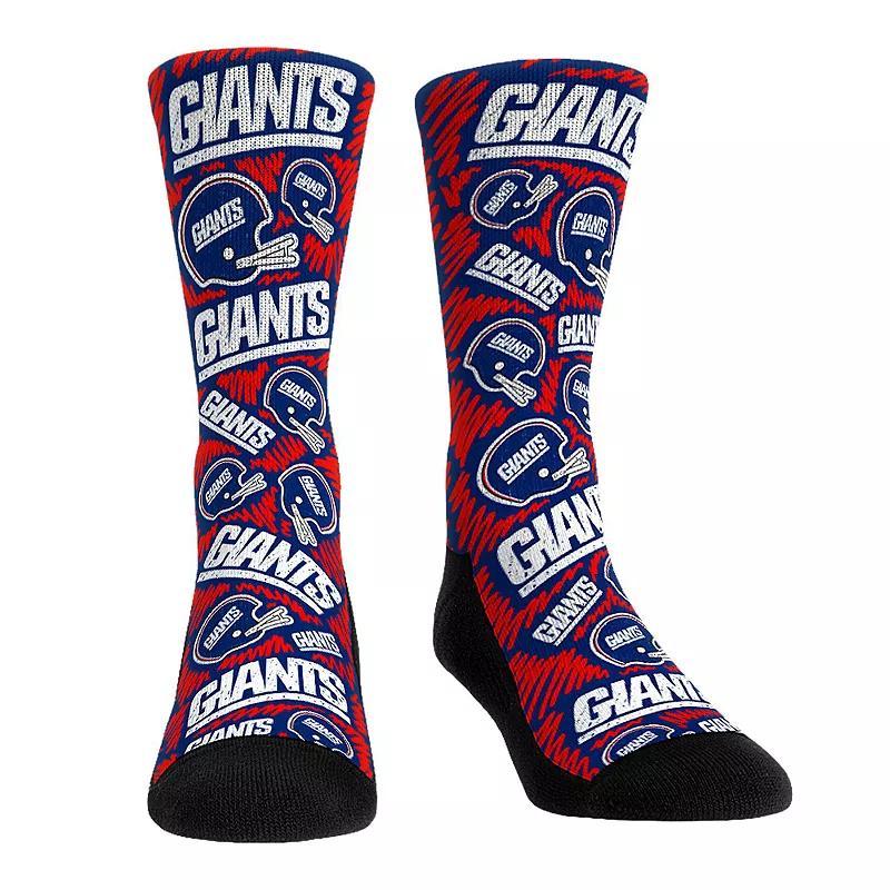 Rock Em Socks New York Giants Throwback Logo Sketch Crew Socks, Mens Product Image