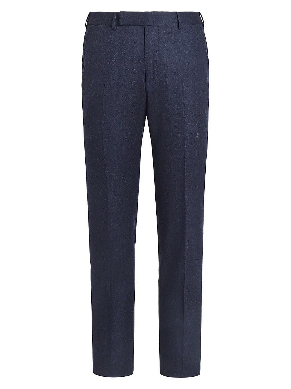 Mens Wool Flannel Trousers Product Image