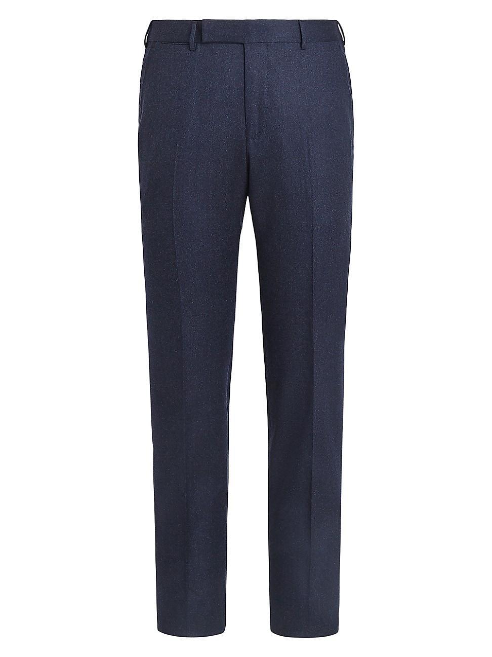 Mens Wool Flannel Trousers Product Image