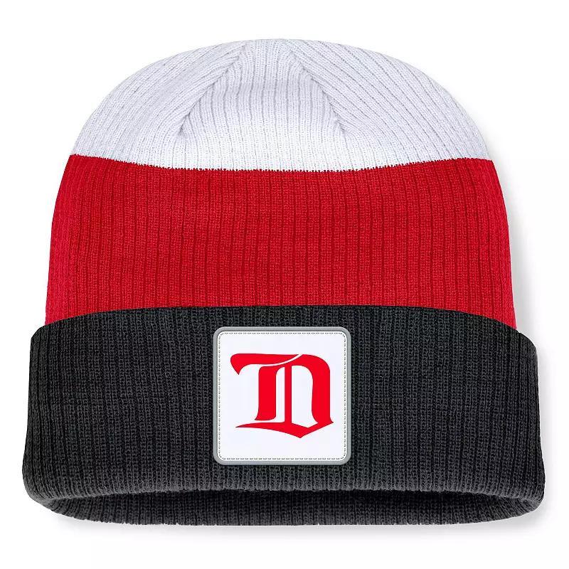 Mens Fanatics Detroit Red Wings Retro Colorblock Cuffed Knit Hat Product Image