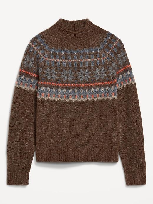 Holiday Print Mock-Neck Sweater Product Image