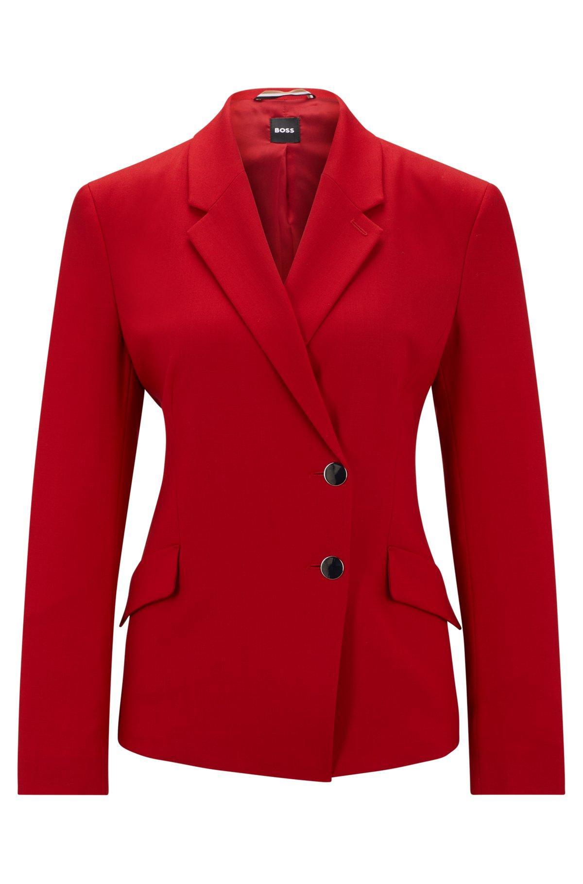 Regular-fit jacket in virgin-wool twill Product Image