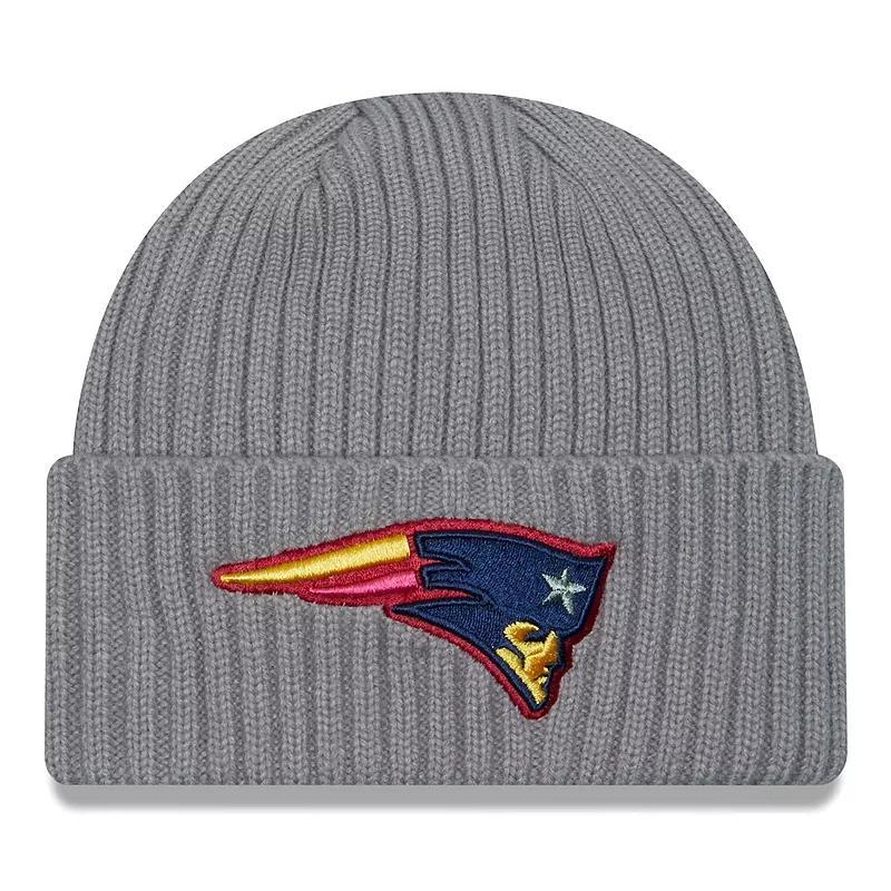 Mens New Era Gray New England Patriots Color Pack Multi Cuffed Knit Hat Product Image