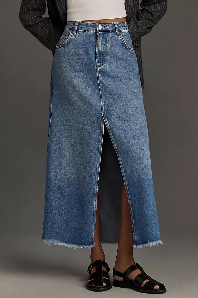 The Madi Front-Slit Denim Skirt by Pilcro Product Image