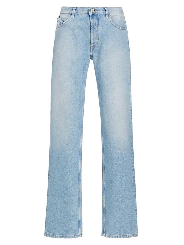 Womens Straight-Leg Cotton Denim Jeans Product Image