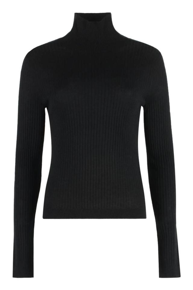 MAX MARA Studio Sax Ribbed Turtleneck Sweater In Black Product Image