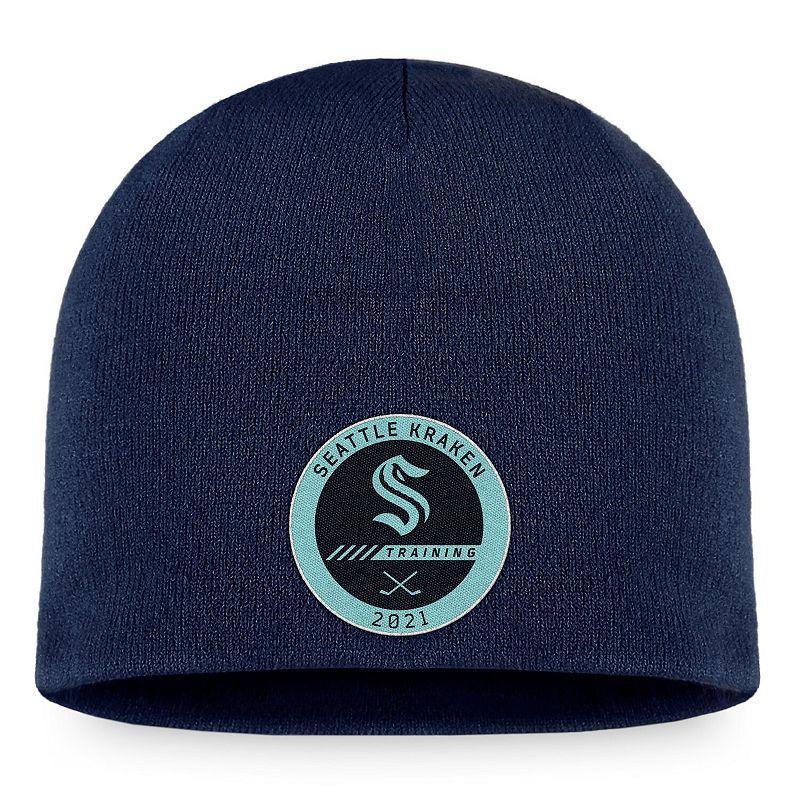 Mens Fanatics Branded Navy Seattle Kraken 2022 Training Camp Authentic Pro Beanie Product Image