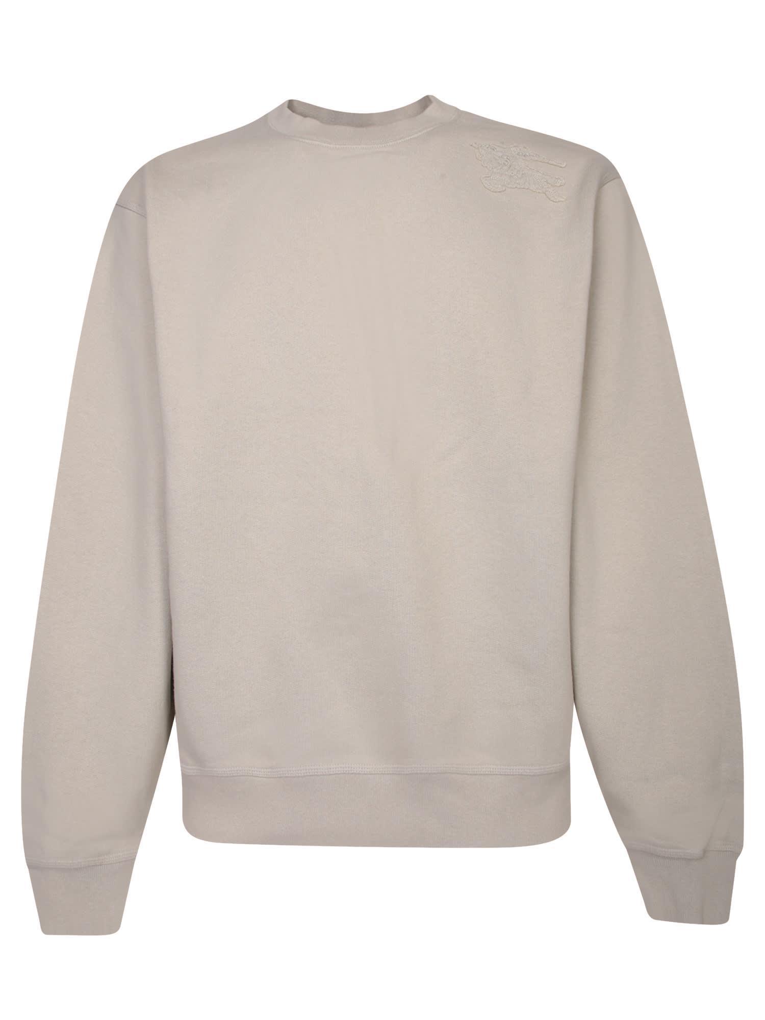 BURBERRY Long Sleeve Jersey Sweatshirt In Grey Product Image