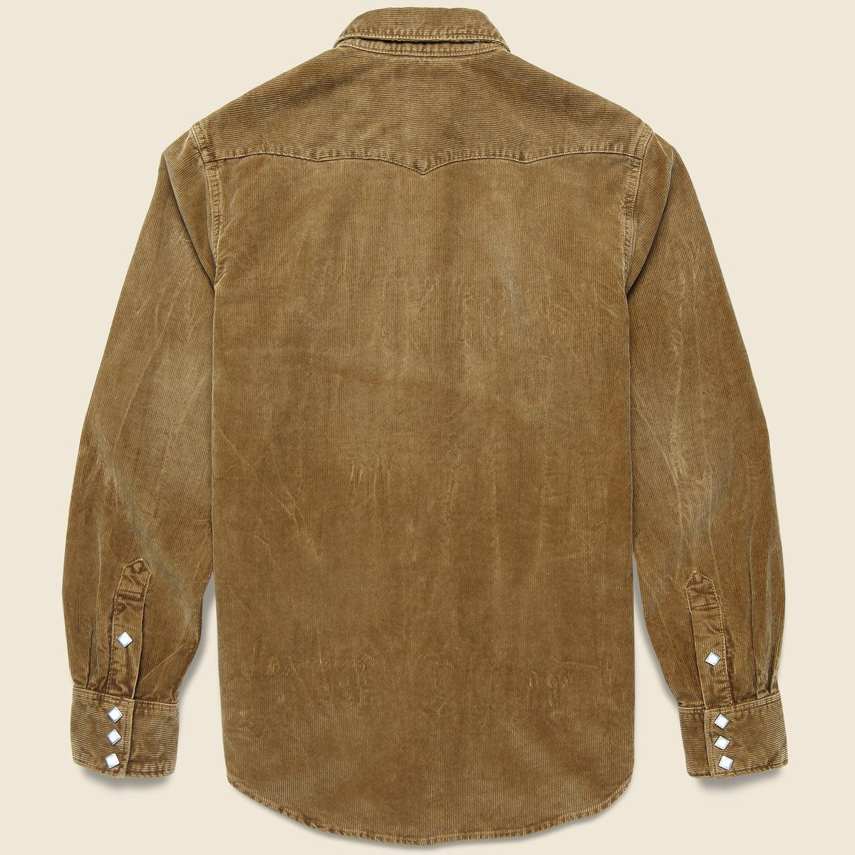 Corduroy Western Shirt - Tan Product Image