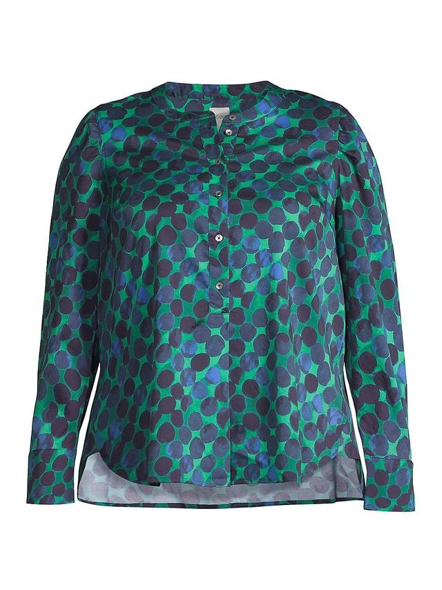 NIC+ZOE Ocean Dot Top Multi) Women's Clothing Product Image