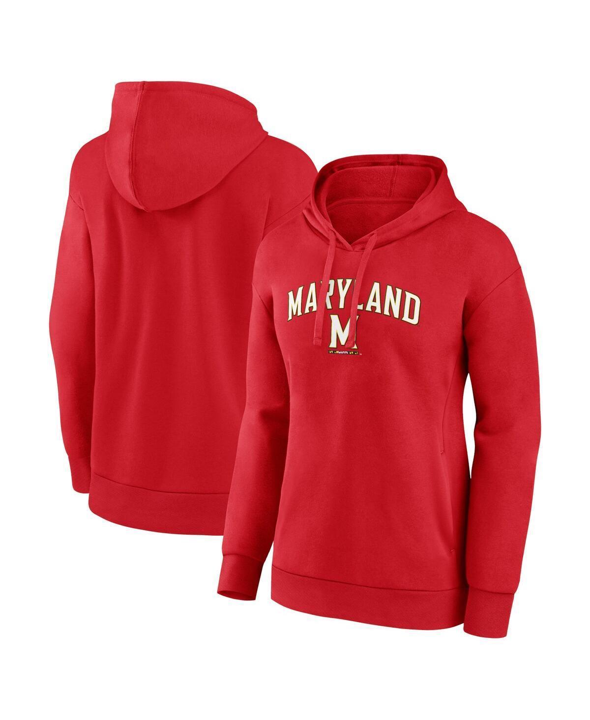 Womens Fanatics Branded Red Wisconsin Badgers Evergreen Campus Pullover Hoodie Product Image