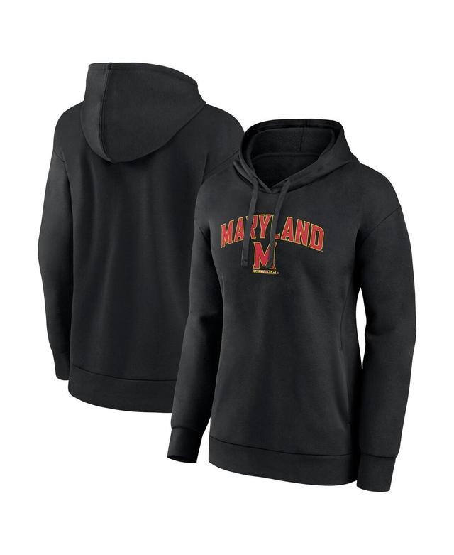 Womens Fanatics Black Maryland Terrapins Evergreen Campus Pullover Hoodie Product Image