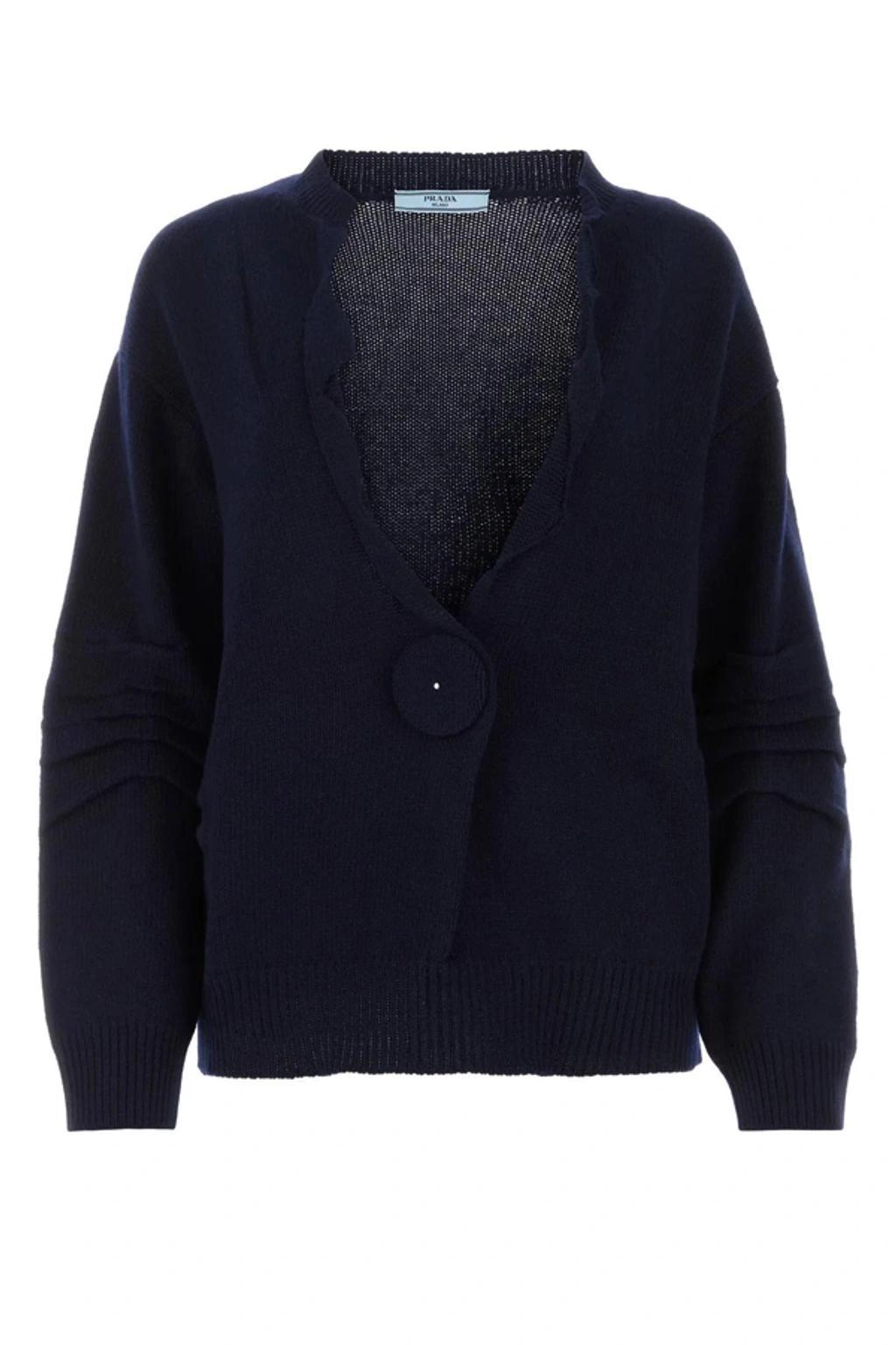 Wool And Cashmere V-neck Sweater In Black Product Image