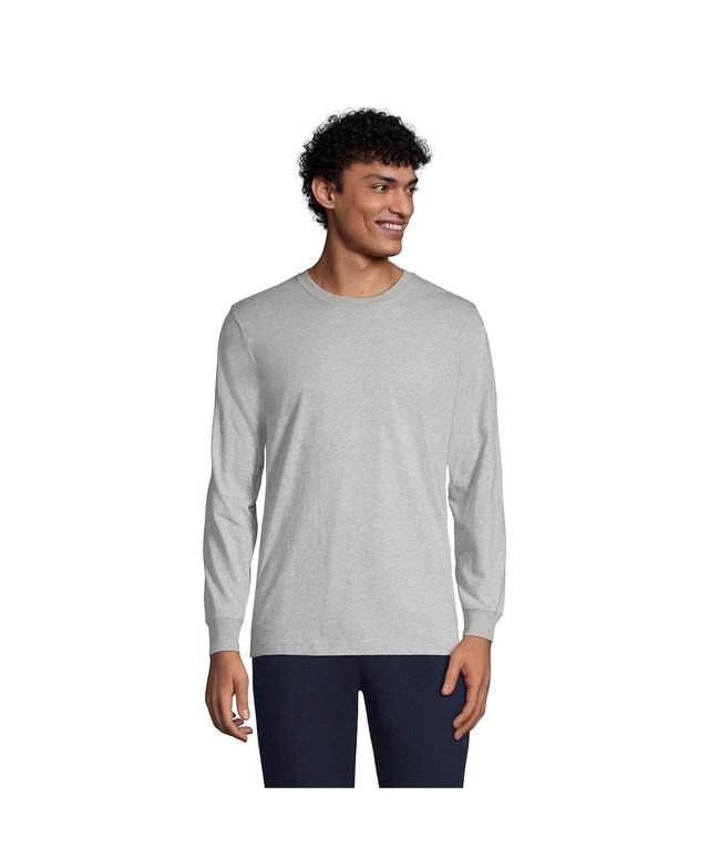 Big & Tall Lands End Super Tee, Mens Gray Grey Product Image