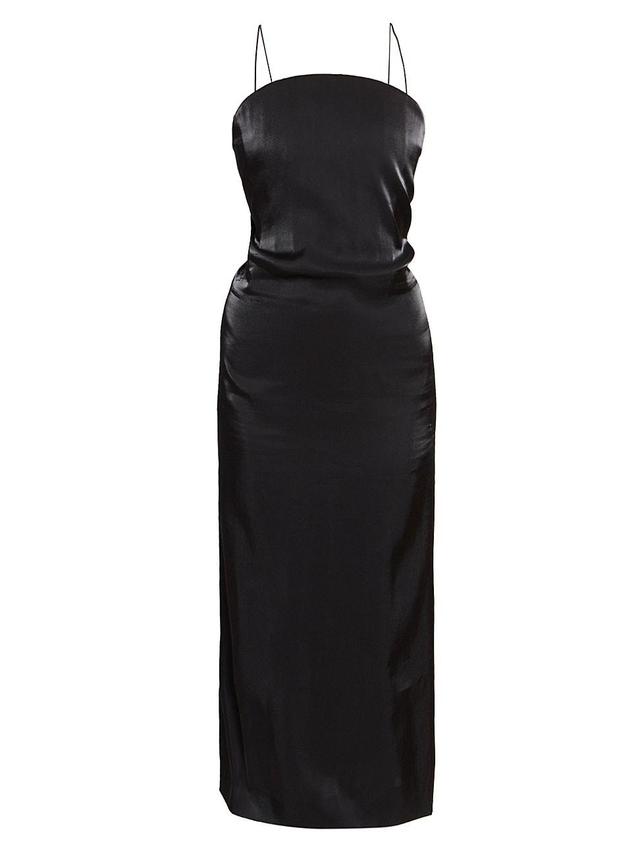 Womens La Robe Carino Satin Midi Dress Product Image