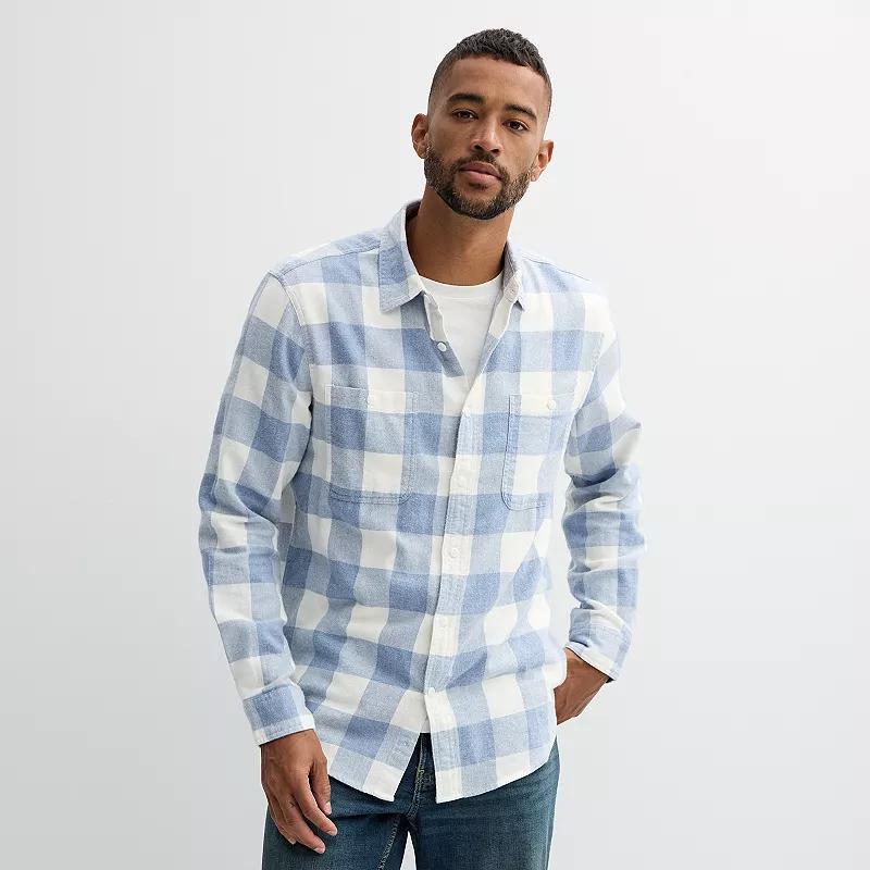 Mens Sonoma Goods For Life Supersoft Flannel Button-Down Shirt Product Image