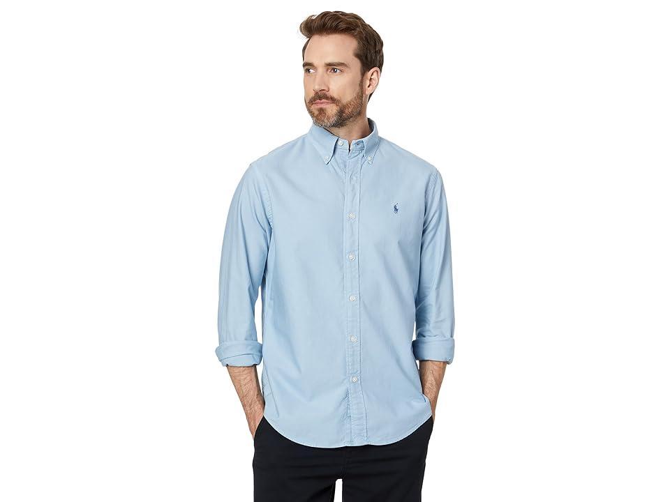 Polo Ralph Lauren Classic Fit Garment-Dyed Oxford Shirt (Estate Blue) Men's Clothing Product Image