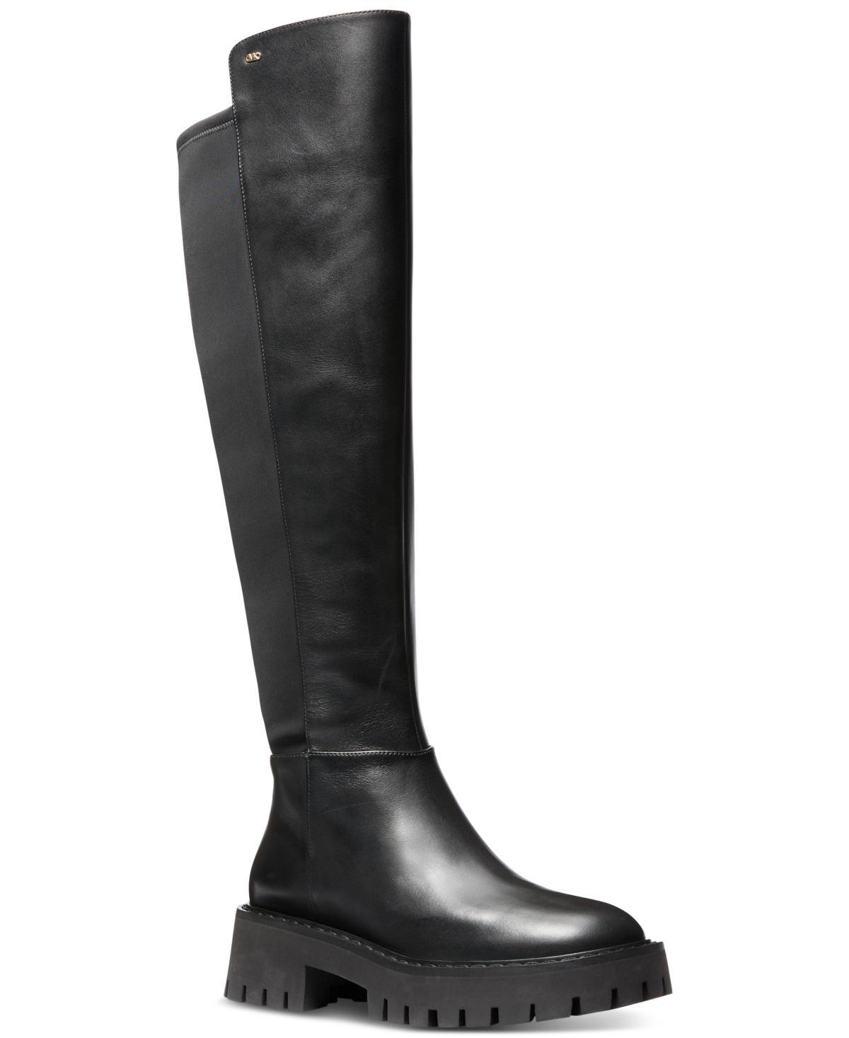 Michael Michael Kors Womens Asher Knee High Wide Calf Boots Product Image