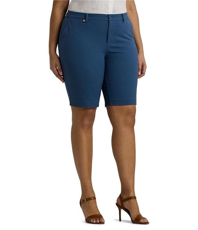 Lauren Ralph Lauren Plus Size Stretch Cotton Twill Shorts Product Image