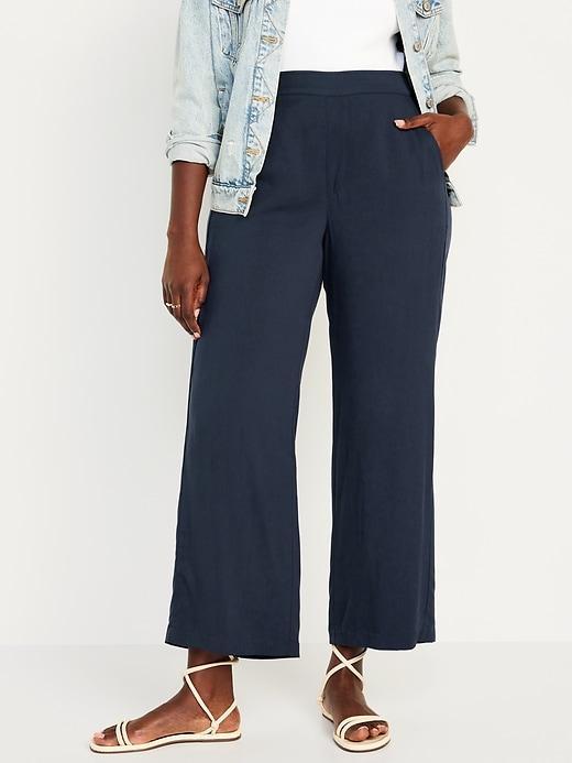 High-Waisted Playa Wide-Leg Pants Product Image