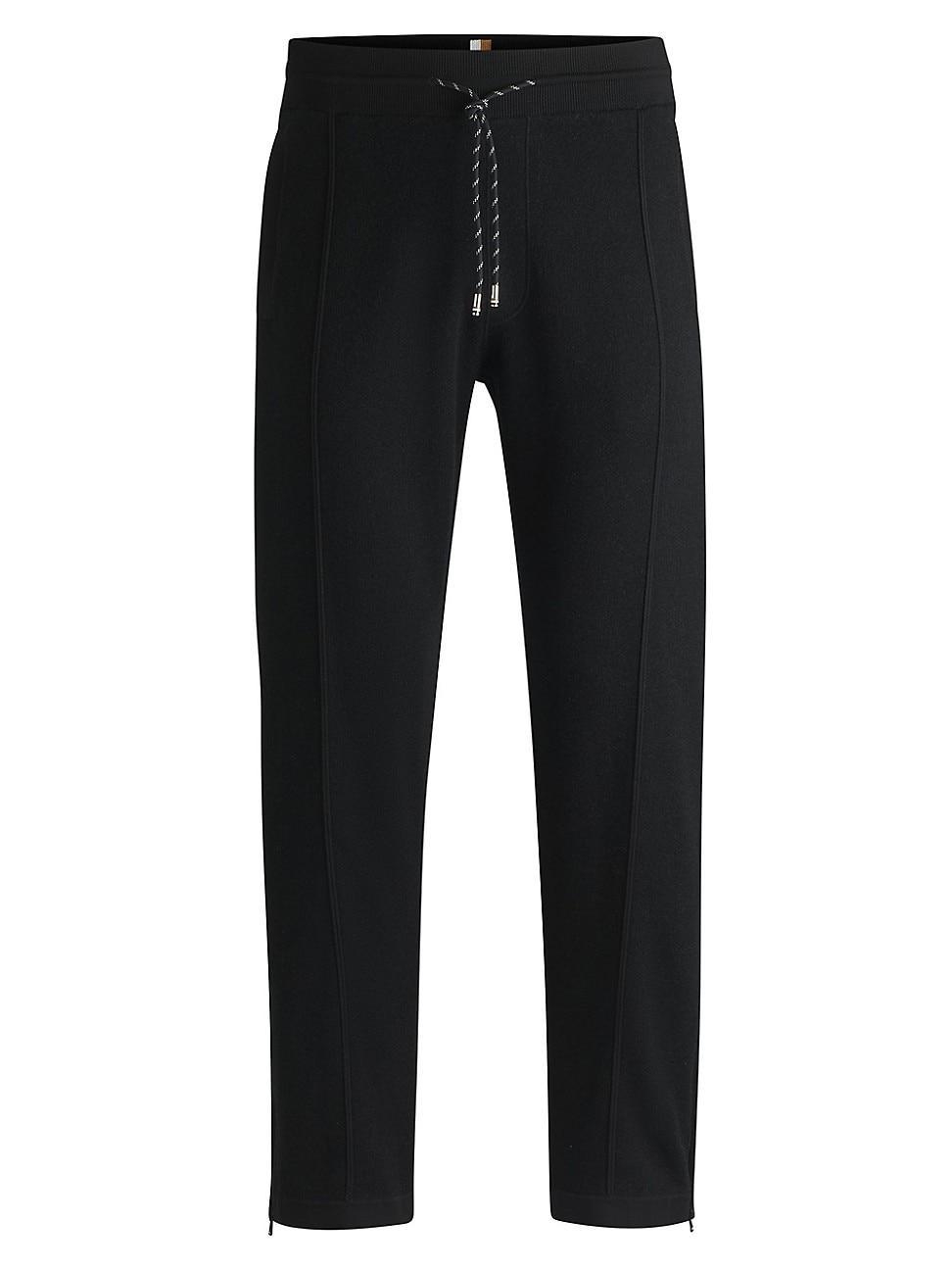 Mens Regular-Fit Trousers in Wool with Zip Hems Product Image