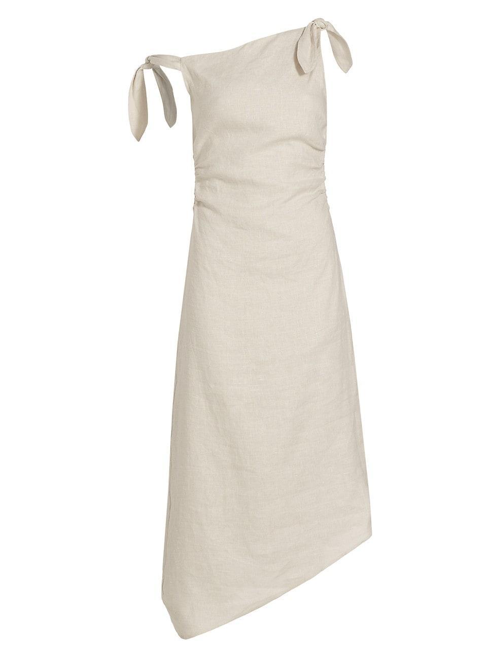 Womens Affogato Linen Tie-Shoulder Maxi Dress Product Image