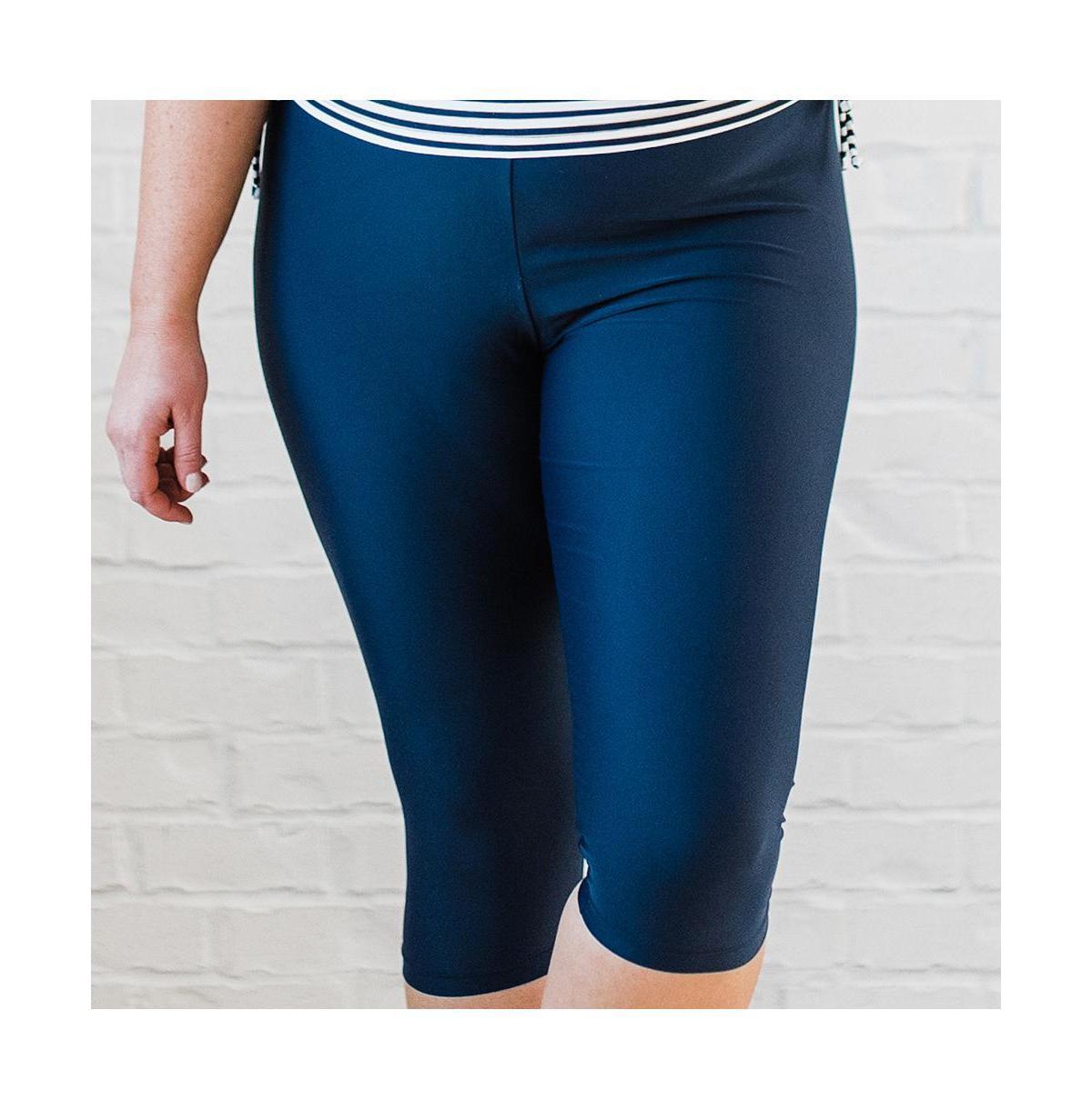 Calypsa Womens Plus Size Capri Swim Leggings Product Image