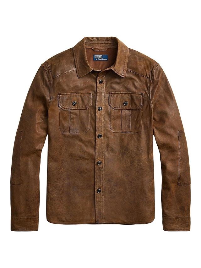 Mens Suede Utility Jacket Product Image