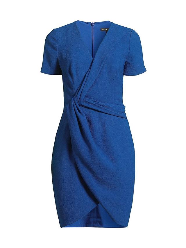 Womens Portia Pebble Crepe Draped Minidress Product Image