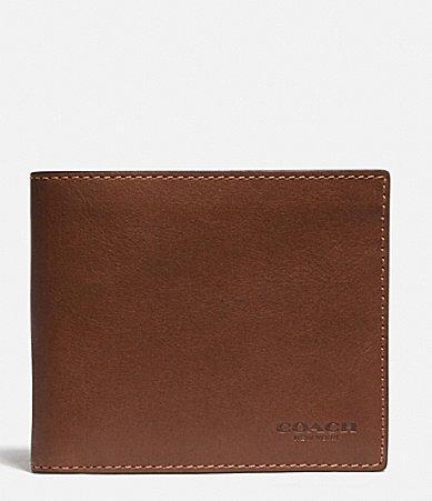 Mens Slim Sport Calf Leather Billfold Wallet Product Image