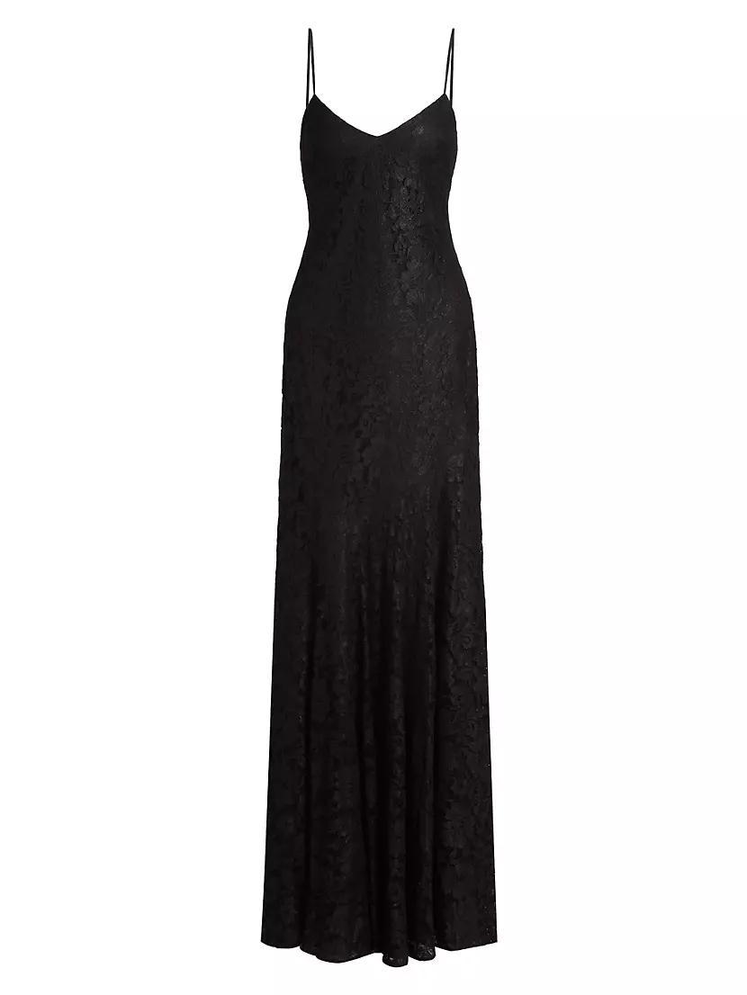 Melina Lacquered Lace Gown Product Image