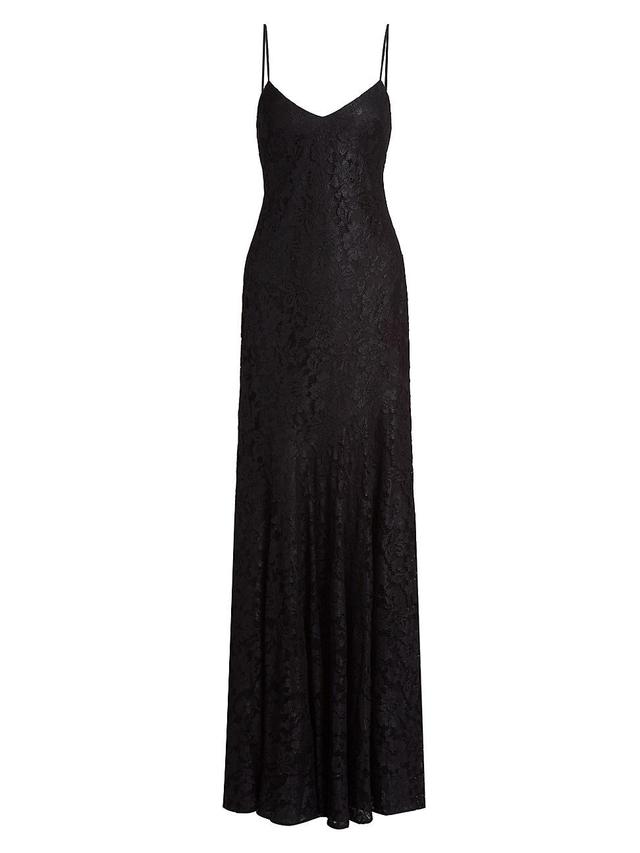 Womens Melina Lacquered Lace Gown Product Image