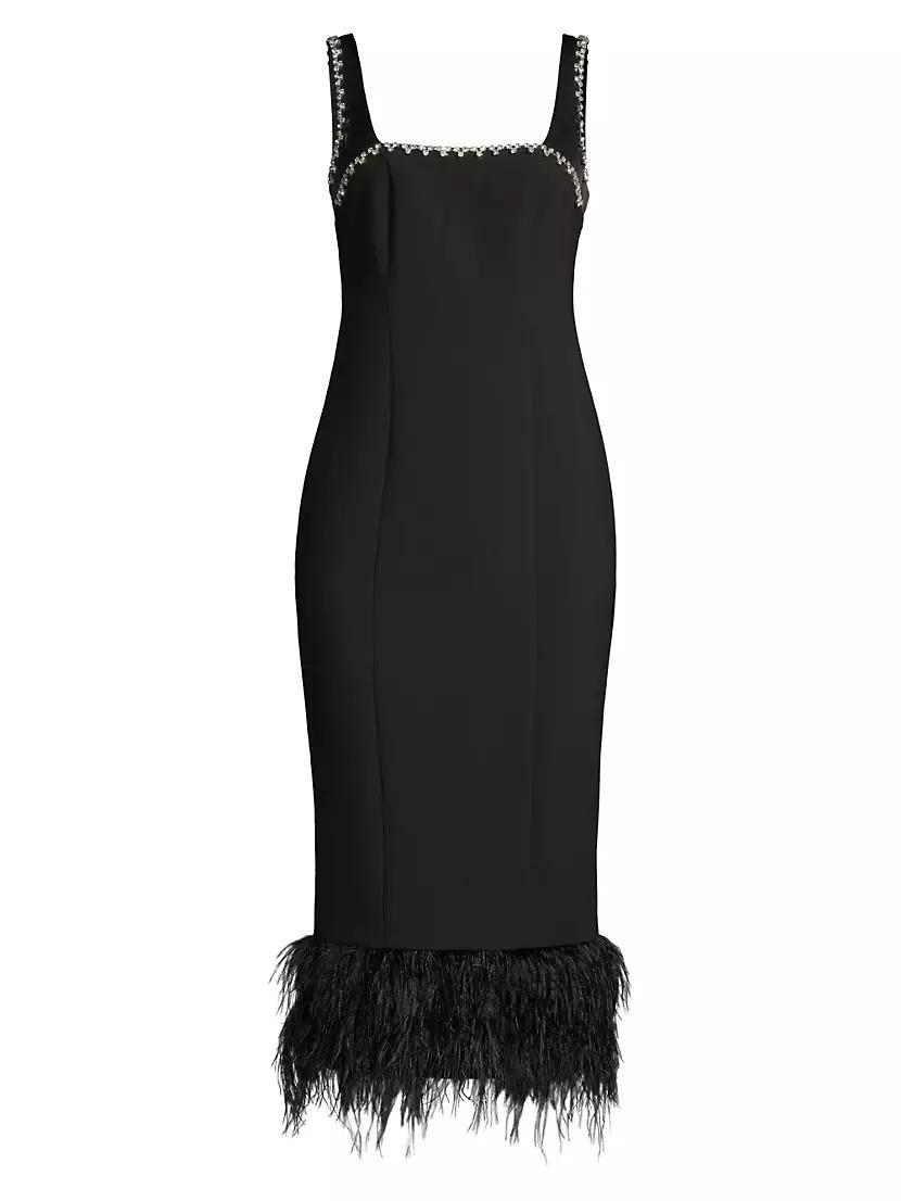 Georgie Feather-Embellished Midi-Dress product image