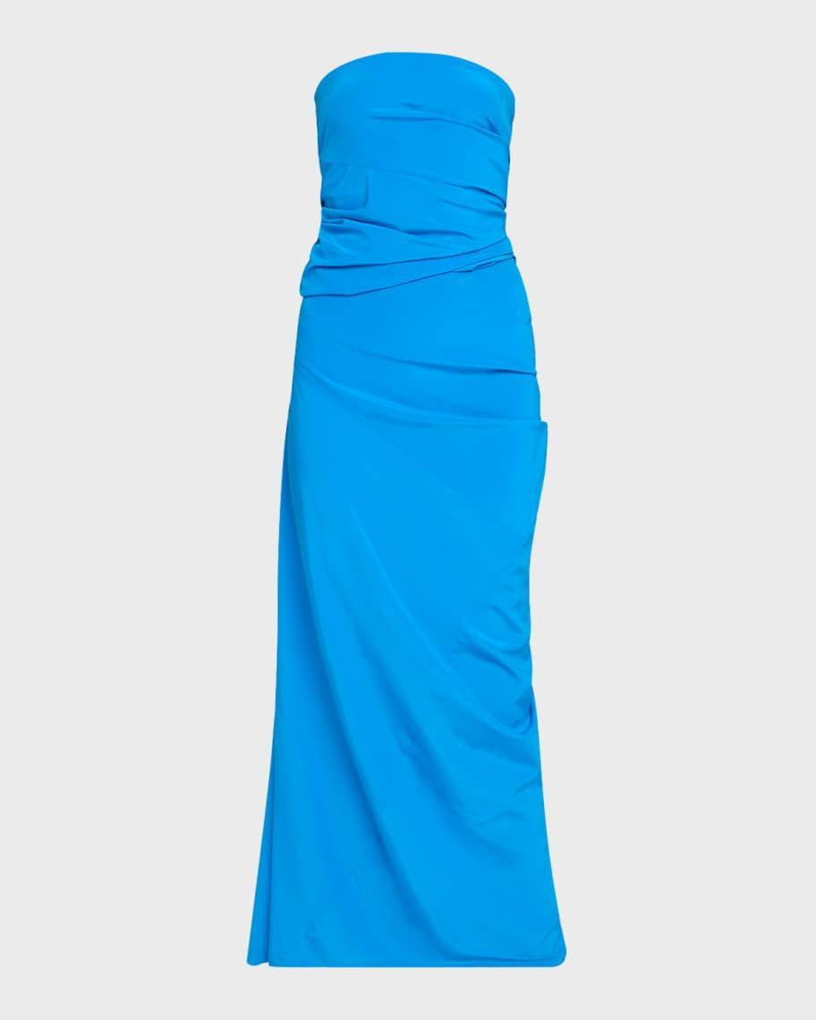 Odette Strapless Silk-Blend Cocktail Dress  Product Image