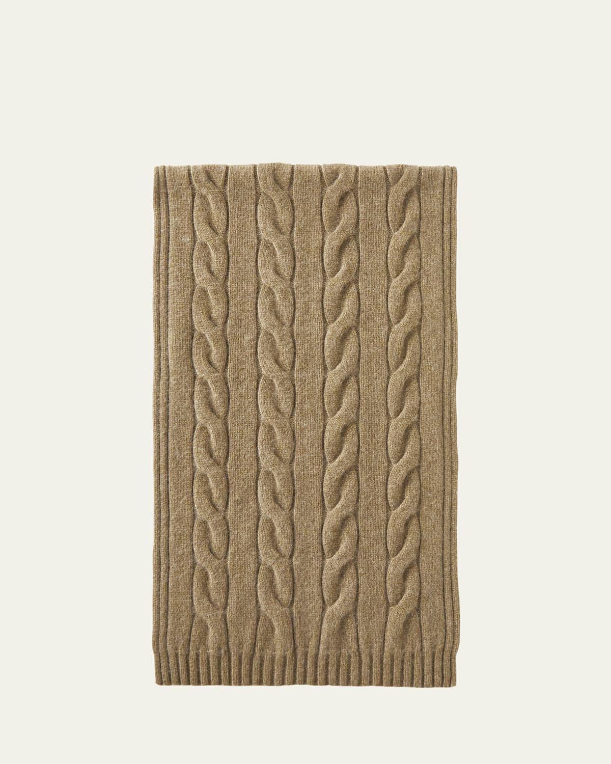 Cashmere Cable Knit Scarf Product Image