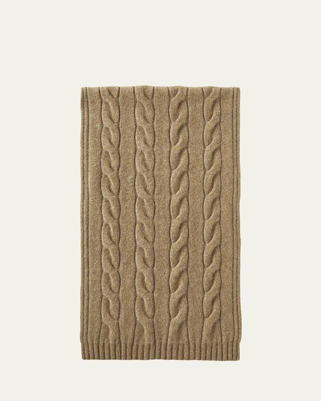 Cashmere Cable Knit Scarf Product Image