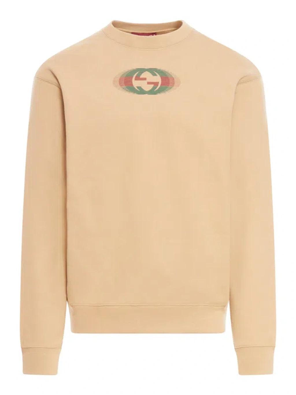 GUCCI Cotton Jersey Sweatshirt In Cream Product Image