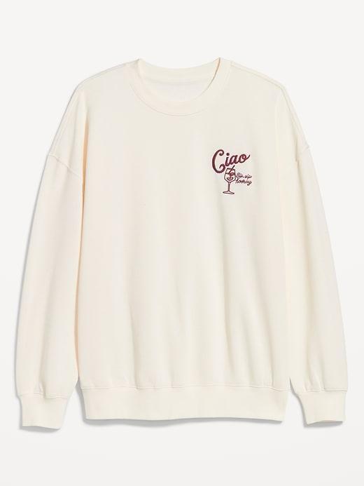 Oversized Crew-Neck Sweatshirt Product Image