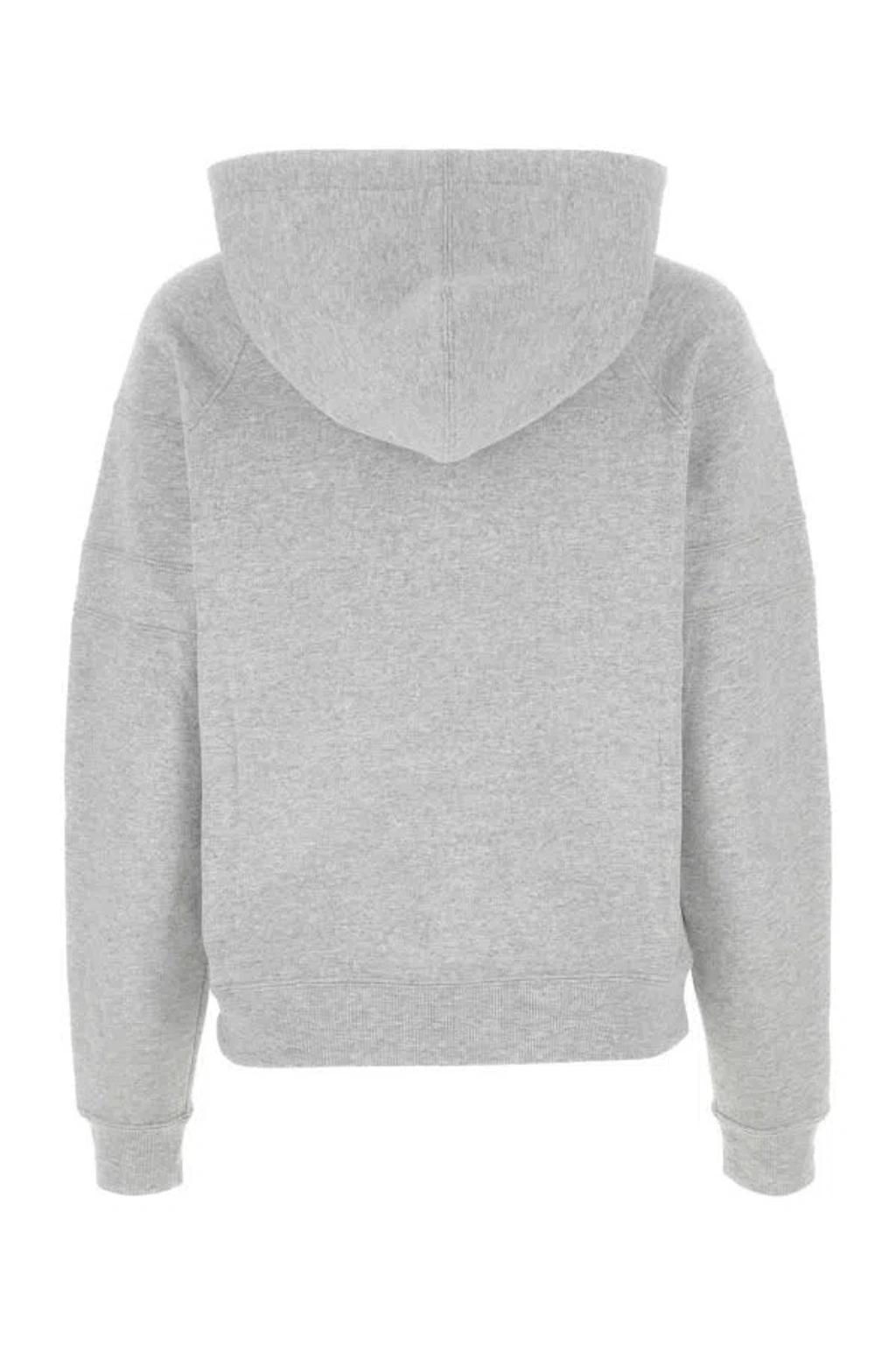 Woman Grey Cotton Blend Sweatshirt In Gray Product Image