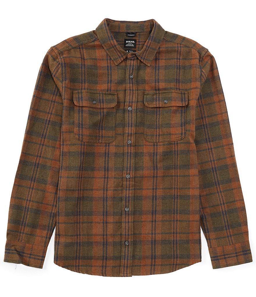 prAna Westbrook Dark Flannel Long Sleeve Recycled Materials Woven Shirt product image