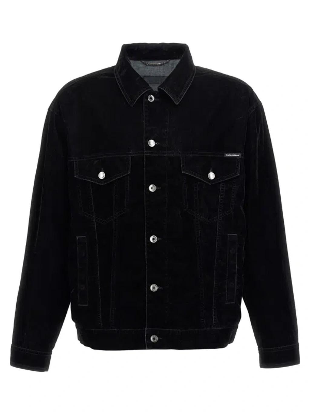 Black Velvet Shirt Jacket Product Image