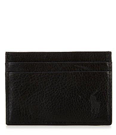 Polo Ralph Lauren Pebbled Leather Card Case With Money Clip Product Image