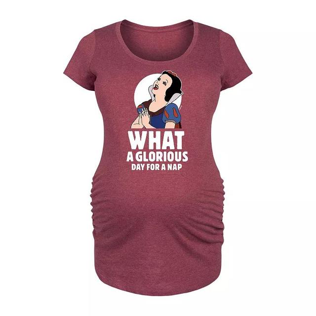 Disney Princess Snow White Maternity Nap Graphic Tee, Womens Blue Product Image