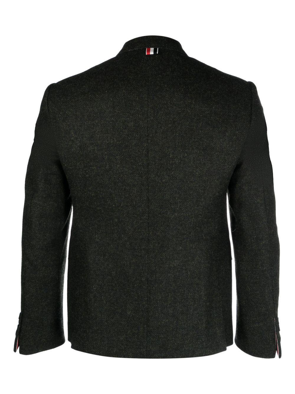 THOM BROWNE Long-sleeved Cashmere Blazer In Green Product Image