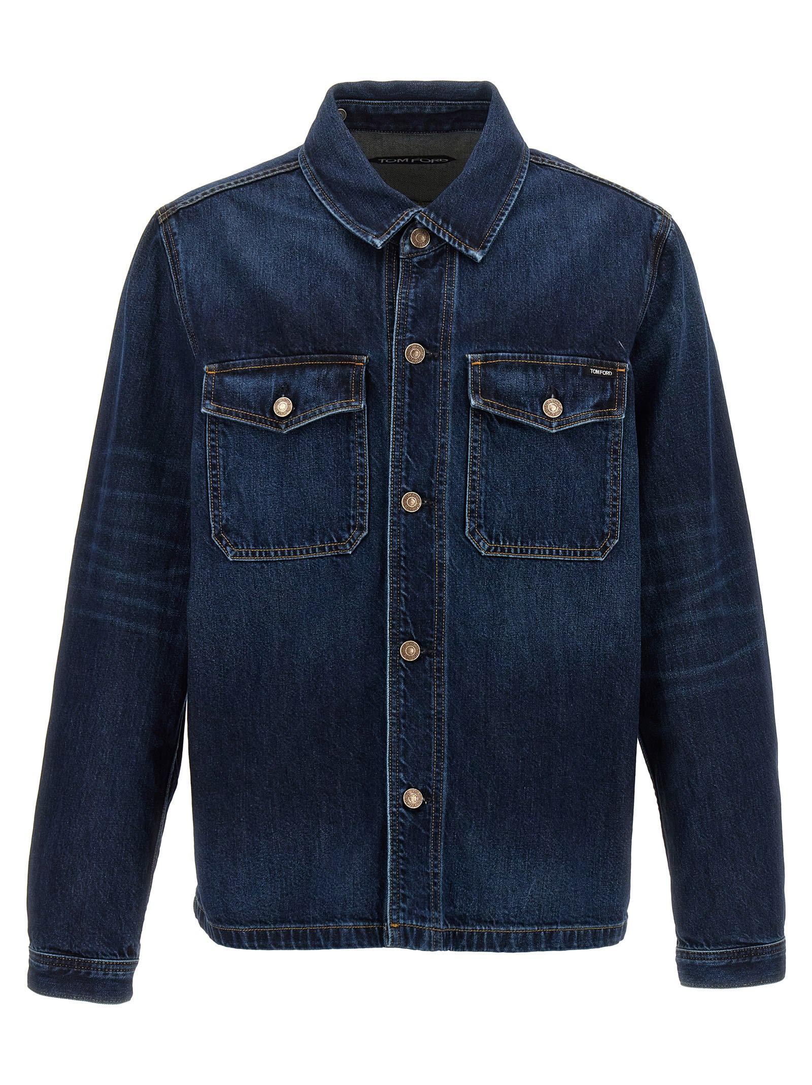 TOM FORD Blue Denim Shirt Product Image